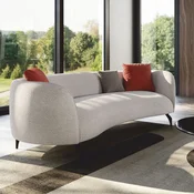 Casa Padrino Luxury Sofa Light Gray/Black 240 cm - Luxury Living Room & Hotel Furniture