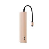 iSTYLE 6v1 aluminijasti USB-C HUB - zlata