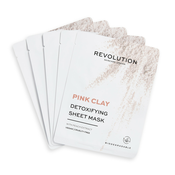 Revolution Skincare biorazgradiva maska od ružičaste gline - Biodegradable Detoxifying Pink Clay Sheet Mask Set (5pcs)