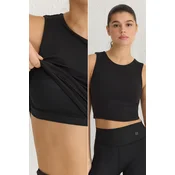 Trendyol Black Brushed Soft Fabric Knitted Sports Blouse