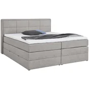 Esposa BOXSPRING POSTELJA 200 cm x 200 cm , tekstil siva