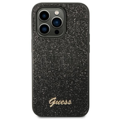 Guess zaščitni ovitek Glitter Script Black, Iphone 14 Pro Max