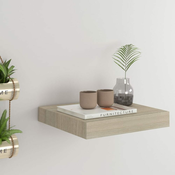 Plutajuca zidna polica boja hrasta 23 x 23,5 x 3,8 cm MDF
