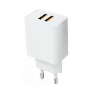 DENMEN DC02L Punjac za mobilne 2 porta 2,4A sa kablom lithtning /USB BELI