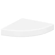Vidaxl Kotna polica bela 25x25x3,8 cm MDF