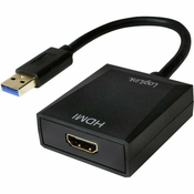 LogiLink USB/VGA adapter [1x USB 3.0 vtič A-1x HDMI-vtičnica] črna LogiLink