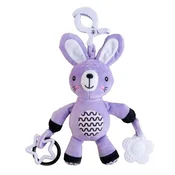 Zajček/Zajec babyted ropotuljica pliš 30cm obešanka za posteljico/voziček
