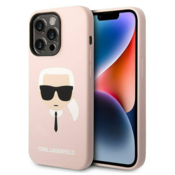 Karl Lagerfeld KLHMP14XSLKHLP iPhone 14 Pro Max 6,7 hardcase light pink Silicone Karl`s Head Magsafe (KLHMP14XSLKHLP)