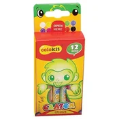 Barvice, COLOKIT Crayon, 12 različnih barv, 12 kosov