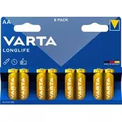 Baterije, AA olovke, 8 komada, VARTA Longlife 4106101418