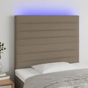 LED uzglavlje smedesivo 100x5x118/128 cm od tkanine