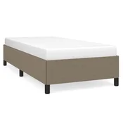 Vidaxl posteljni okvir brez vzmetnice Taupe 90x190cm Tkanina