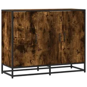 Vidaxl Komoda dimljeni hrast 94x35x76 cm inženirski les