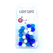 LIGHT CAPS LIGHT CAPS mešanica bela+2 odtenka modre, 20 kom v pakiranju