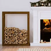 Vidaxl vidaXL Stojalo za drva medeno rjave barve 80x25x100 cm, masiven bor