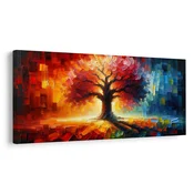 Slika žareče drevo življenja jeseni - 80x40