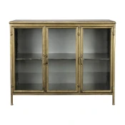 Kovinska vitrina v zlati barvi 100x80x38,5 cm Gertlush – Dutchbone