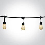 DEKORATIVNI KABEL/12X1W LED/ČRNA/850cm/SOLARNI PANEL/IP67 DM0996/B