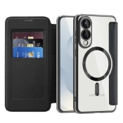 Etui SmartMag Book z Magsafe tehnologijo in RFID denarnico za Samsung Galaxy S25 Edge - black