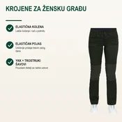 Tekton Pro Ženske radne pantalone Rover Woman, Maslinaste