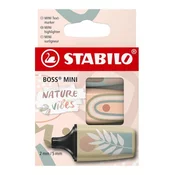 Svetlomer STABILO BOSS MINI Naturevibes - set 3