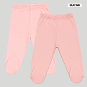 Mafimi Pamucne Pantalonice sa stopicom set od 2 - puder/ kajsija