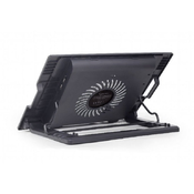 GEMBIRD NBS-1F17T-01 Postolje sa hladnjakom za laptop do 17 inca, 15cm ventilaror, podešavanje visine, LED