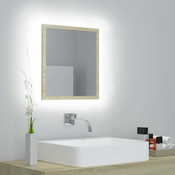 vidaXL LED kupaonsko ogledalo boja hrasta sonome 40×8,5×37 cm iverica