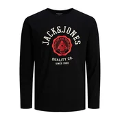 Jack&Jones Moška majica s kratkimi rokavi JJELOGO Regular Fit 12210821 Black (Velikost XL)