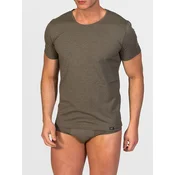 zd ZERO DEFECTS Spodnja majica Crew-Neck Soy fiber temno zelena
