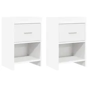 vidaXL vidaXL Posteljne mize 2 pcs Bela 40 x 30 x 60 cm Inženirski les, (5000247346)