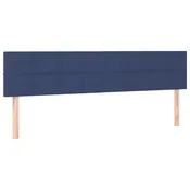 Vidaxl Posteljno vzglavje modra 160x5x78/88 cm blago