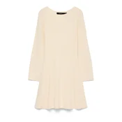 VERO MODA Pletena obleka VMGOLD LUX kremna