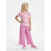 Sinsay - Pamucne wide leg pantalone - fuksija