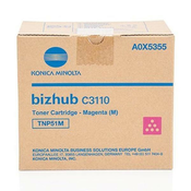 KONICA MINOLTA TNP-51 (A0X5355), originalni toner, purpuren, 5000 strani, Za tiskalnik: KONICA MINOLTA BIZHUB C3110