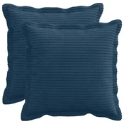 vidaXL Prevleka za blazino 2 kos HOUTEN Temno modra 40 x 40 cm