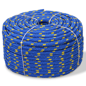 vidaXL Mornarska vrv polipropilen 8 mm 100 m modra