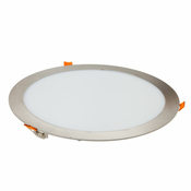 V-TAC LED vgradna plošča z napajalnikom, 24W (2000Lm), satenast nikelj, okrogla Farba svetla: Topla bela