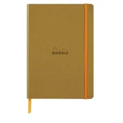 Notes A5, Rhodiarama soft, s gumicom, diktando crte, zlatni