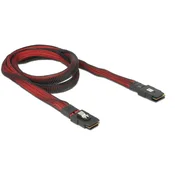 Delock Priključni kabel za trdi disk [1x mini SAS vtič (SFF-8087) - 1x mini SAS vtič (SFF-8087)] 1 m rdeče/črne barve Delock