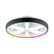 Brilliant - LED RGBW Stropni ventilator z lučjo GAIANO LED/48W/230V črna + Daljinski upravljalnik