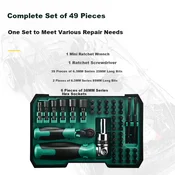 Sata Set odvijaca sa racnom 05479, 6,3mm, 49 Komada