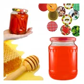 shumee 8x stekleni kozarci 720 ml za marmelado, med, konzervo, kumare, gobe Fi82
