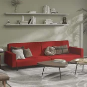 vidaXL vidaXL Kavč dvosed z ležiščem vinsko rdeč žamet, (21049324)