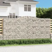 Lucne gabionske košare 4 kom 400x50x200/220cm pocincano željezo
