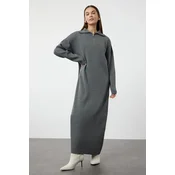 Trendyol Modest Ženska haljina Tctaw25Eb00013, Siva