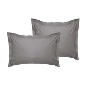 Set jastucica od tamno sive Oxford satenske tkanine (2 komada)