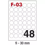 ETIKETE ILK FI-30MM PK100L FORNAX F-03