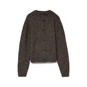 VERO MODA Pletena jopa Novah pikčasto rjava