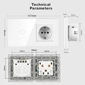 SmartHome Zidna uticnica, WiFi prekidac, Bela